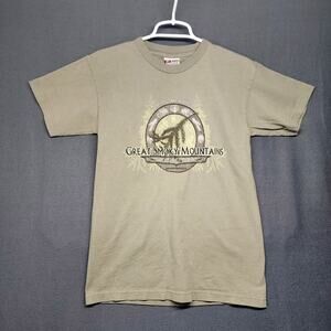 Great Smokey Mountains Shirt Adult Medium Bayside Heavyweight Cotton Made in USA